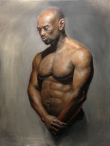 'Male nude', Oil on Linen